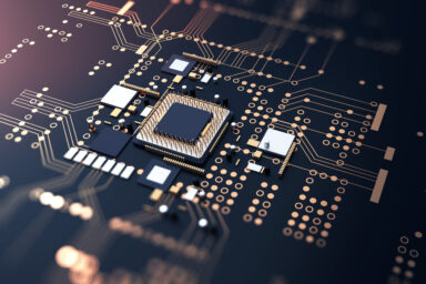 3d rendering of futuristic blue circuit board 3d rendering futuristic blue circuit board background illustration
